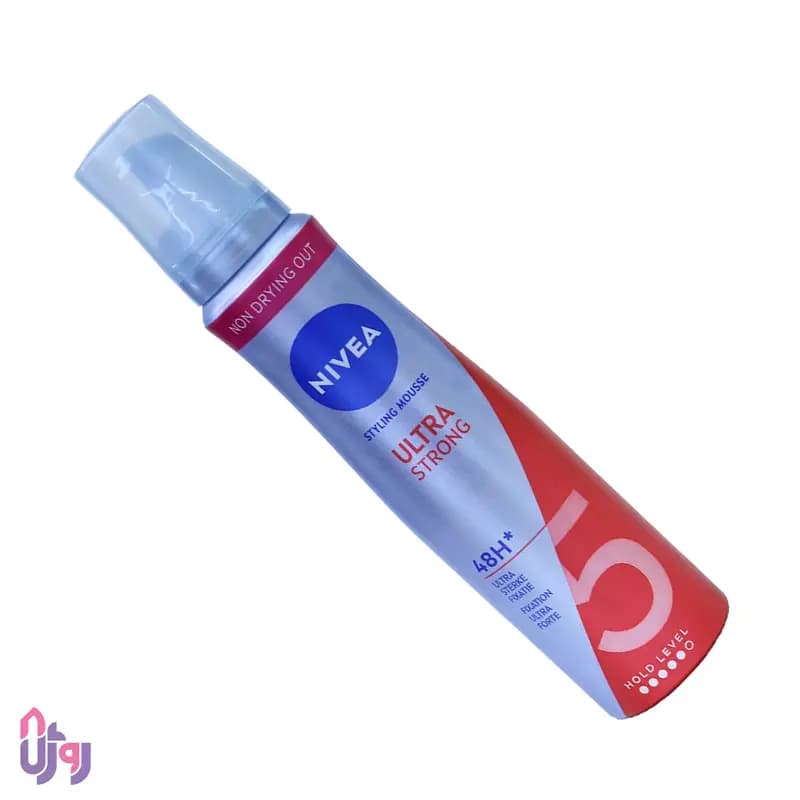 حالتدهنده مو نیوآ NIVEA مدل موس حالتدهنده و حجم دهنده فوق قوی مو Ultra Strong Styling Mousse با قدرت نگهدارندگی 5 حجم 150 میل — تصویر ۳