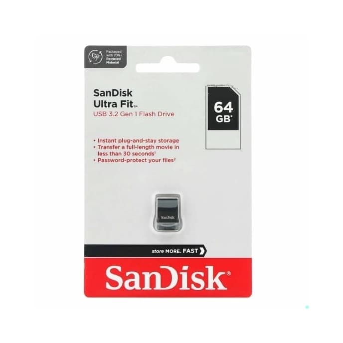 فلش مموری سن دیسک مدل Ultra Fit ظرفیت 64 گیگابایت سرعت 300mb/s — تصویر ۲