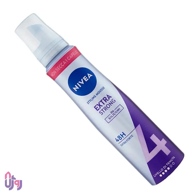 حالت‌دهنده مو نیوآ NIVEA مدل موس حالت‌دهنده و حجم‌دهنده قوی Extra Strong Styling Mousse با قدرت نگهدارندگی 4 حجم 150 میل — تصویر ۳