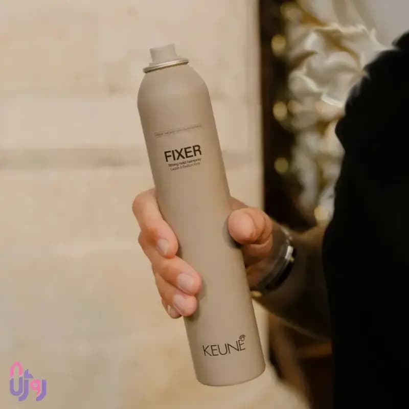 اسپری مو کئون KEUNE مدل استایل فیکسر Style Fixer فیکس کننده مو با قابلیت نگهدارندگی بالا Strong Hold حجم 300 میل — تصویر ۶