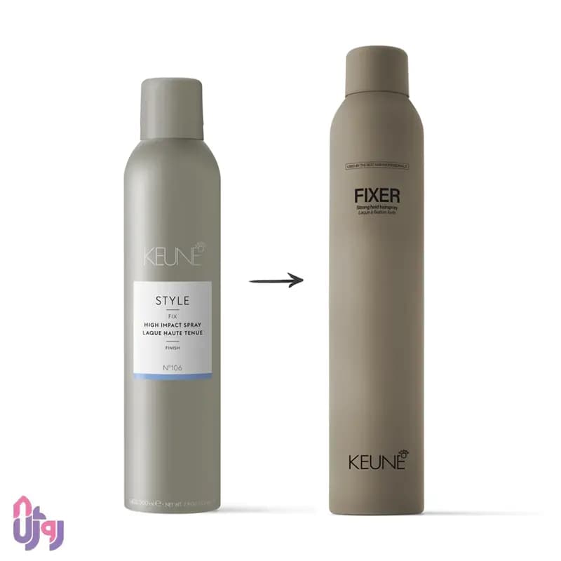 اسپری مو کئون KEUNE مدل استایل فیکسر Style Fixer فیکس کننده مو با قابلیت نگهدارندگی بالا Strong Hold حجم 300 میل — تصویر ۵