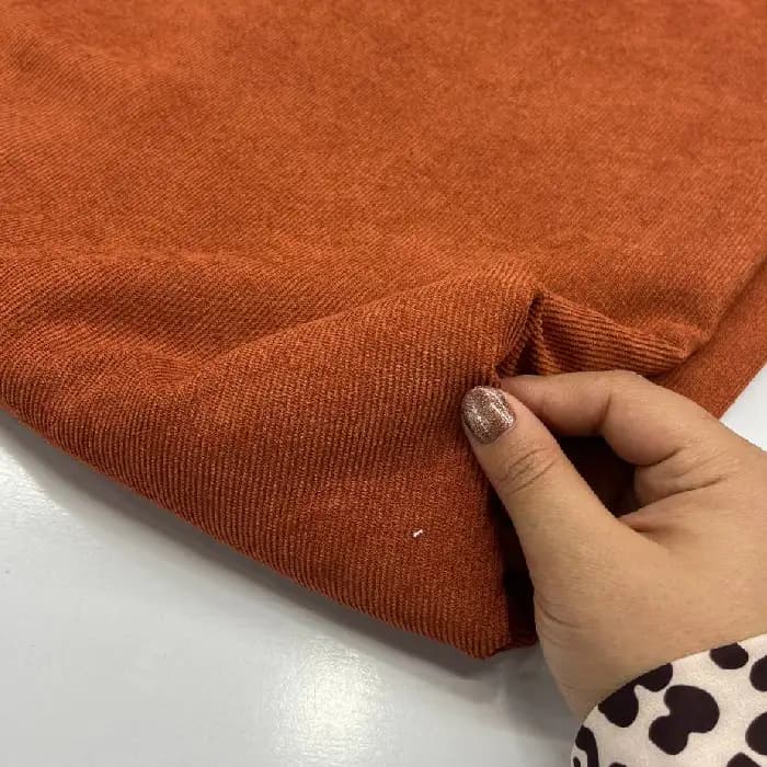 ‎مخمل کبریتی ریز رنگ آجری — تصویر ۳