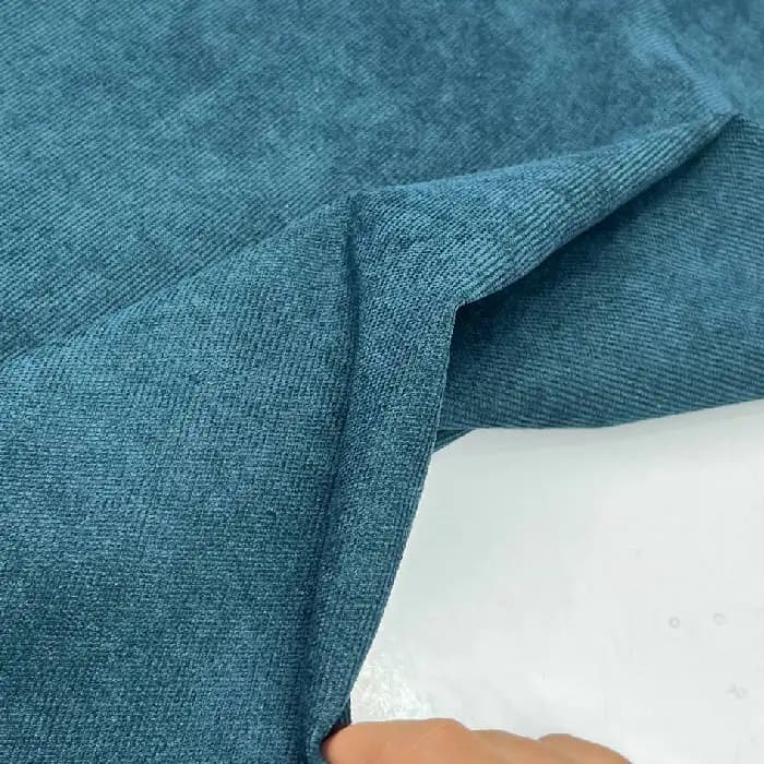 ‎مخمل کبریتی ریز رنگ آبی نفتی — تصویر ۳