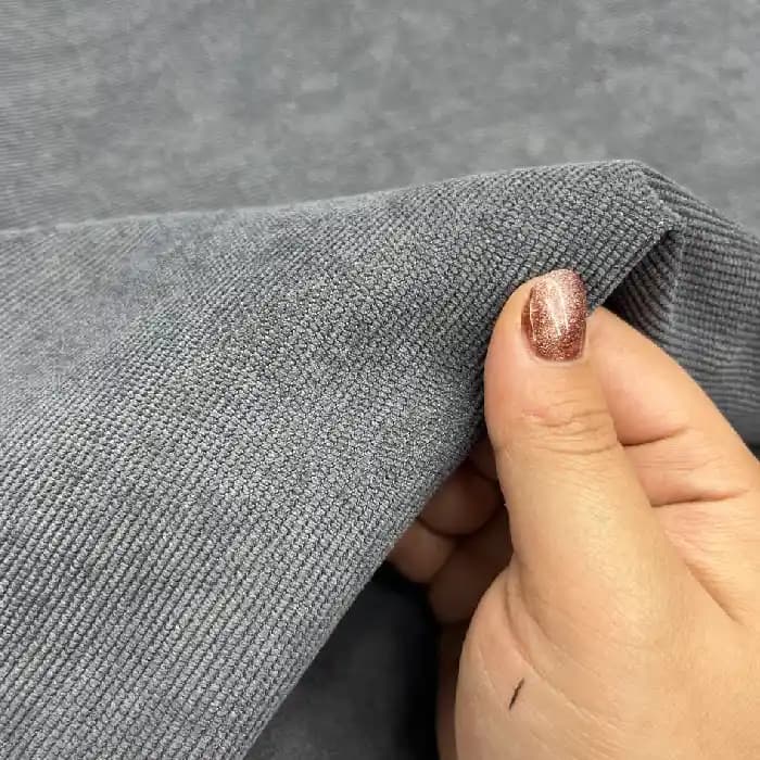 مخمل کبریتی ریز رنگ طوسی روشن — تصویر ۲