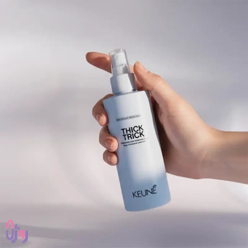 اسپری حجم‌دهنده و ضخیم‌کننده مو کئون KEUNE مدل تیک تریک Thick Trick حجم 200 میلی‌لیتر — تصویر ۵