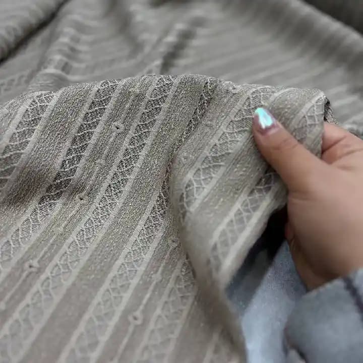 پارچه مراکشی دانتل رنگ نسکافه ای — تصویر ۲