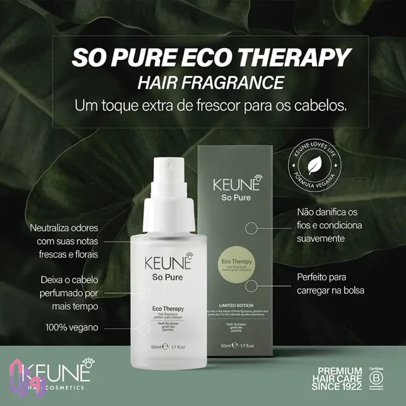 عطر مو کئون KEUNE مدل So Pure Eco Therapy Hair Fragrance حجم 50 میلی‌لیتر — تصویر ۷