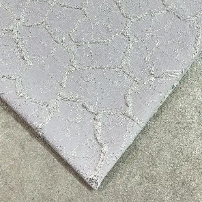 پارچه ژاکارد ترک طرح سنگ رنگ یاسی