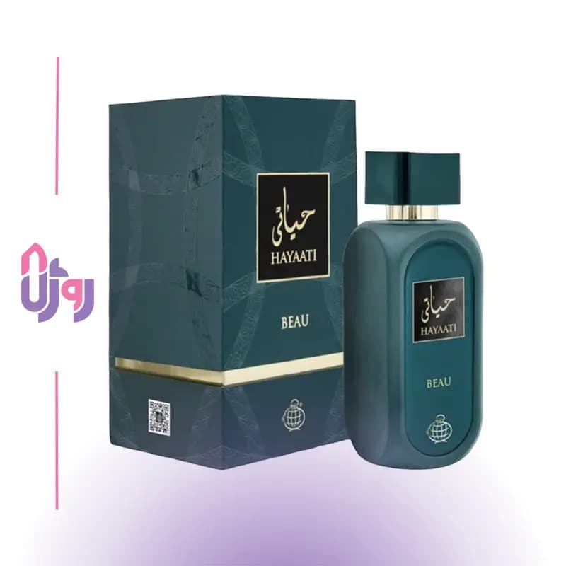 عطر ادوپرفیوم مردانه فراگرنس ورد Fragrance World مدل حیاتی بیو Hayaati Beau حجم 100 میلی‌لیتر — تصویر ۲