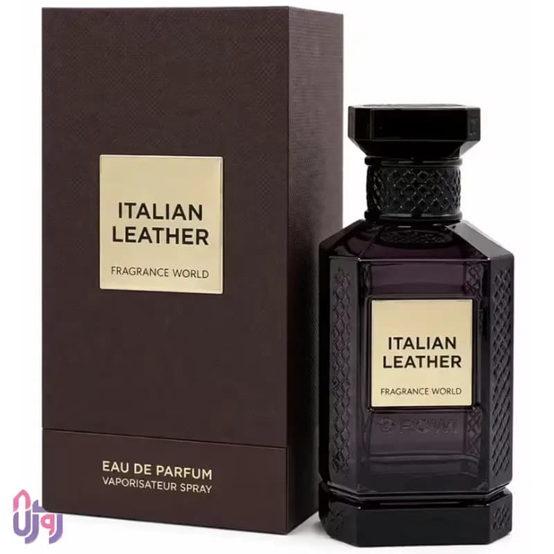 عطر ادوپرفیوم یونیسکس فراگرنس ورد Fragrance World مدل ایتالیان لدر Italian Leather حجم 150میلی لیتر — تصویر ۴