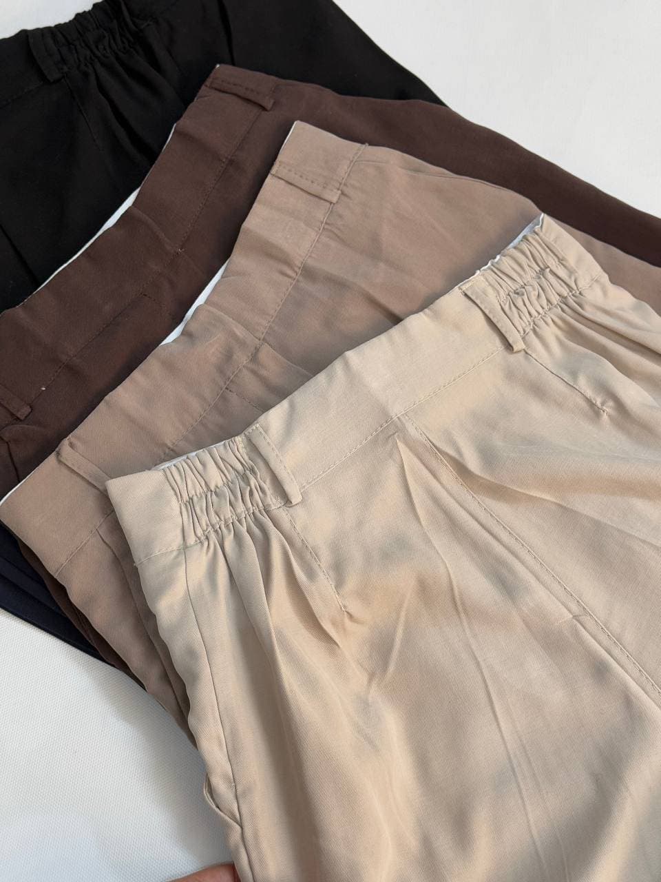 شلوار سیلک بگ نسکافهای زنانه | قد 110 سایز 36 تا 46 | Nescafe Silk Baggy Pants – کد 40900 — تصویر ۶
