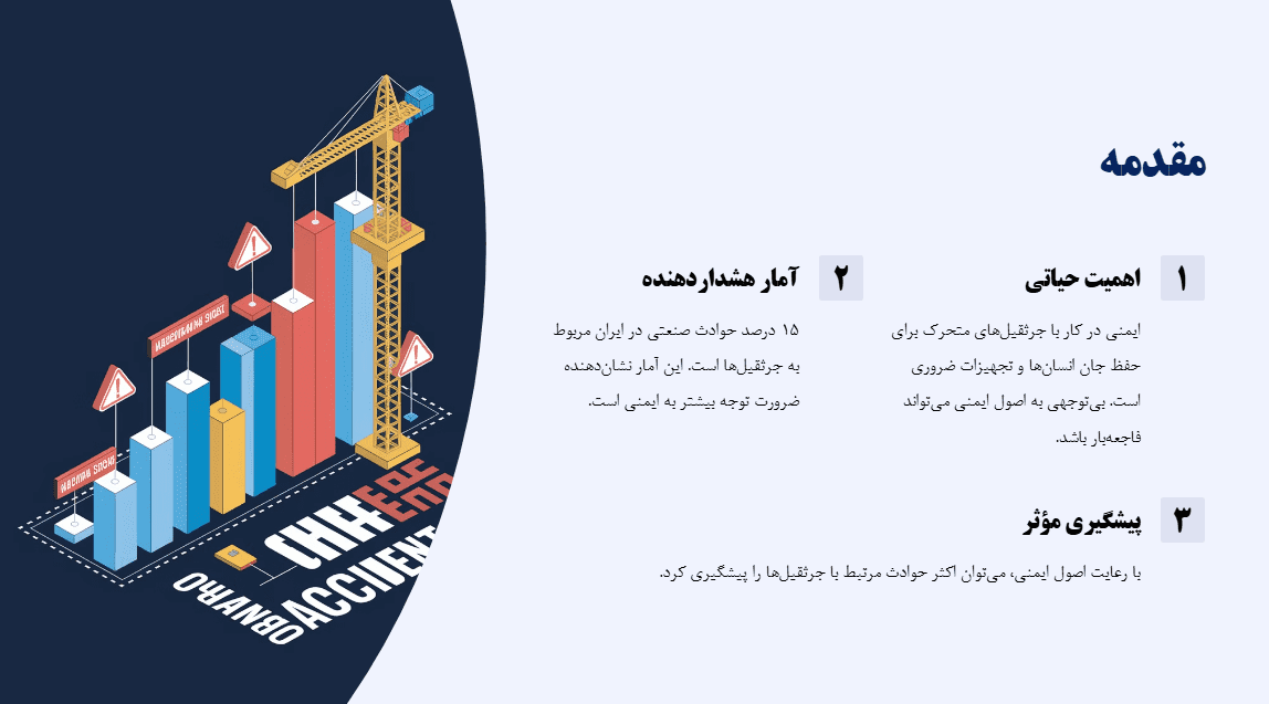 پاورپوینت ایمنی کار با جرثقیل متحرک — تصویر ۲