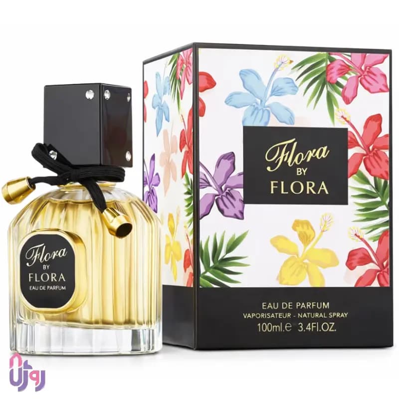 عطر ادو پرفیوم زنانه فراگرنس ورد Fragrance World مدل فلورا بای فلورا Flora by Flora حجم 100میلی‌لیتر — تصویر ۵