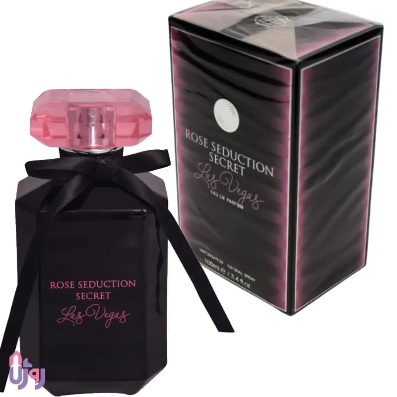 عطر ادو پرفیوم زنانه فراگرنس ورد Fragrance World مدل رز سداکشن سکرت لاس وگاس Rose Seduction Secret Las Vegas حجم100میلی‌لیتر — تصویر ۹