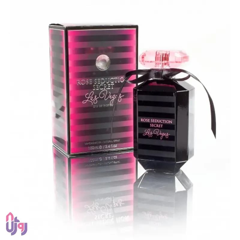 عطر ادو پرفیوم زنانه فراگرنس ورد Fragrance World مدل رز سداکشن سکرت لاس وگاس Rose Seduction Secret Las Vegas حجم100میلی‌لیتر — تصویر ۴