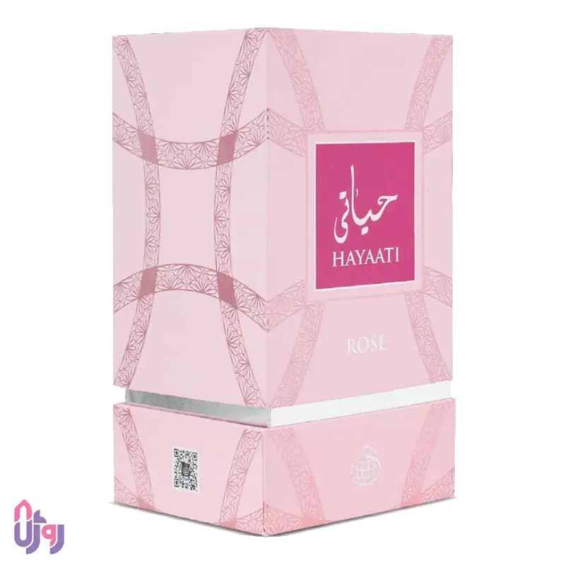 عطر ادوپرفیوم زنانه فراگرنس ورد Fragrance World مدل حیاتی رز Hayaati Rose حجم 100 میلیلیتر — تصویر ۶