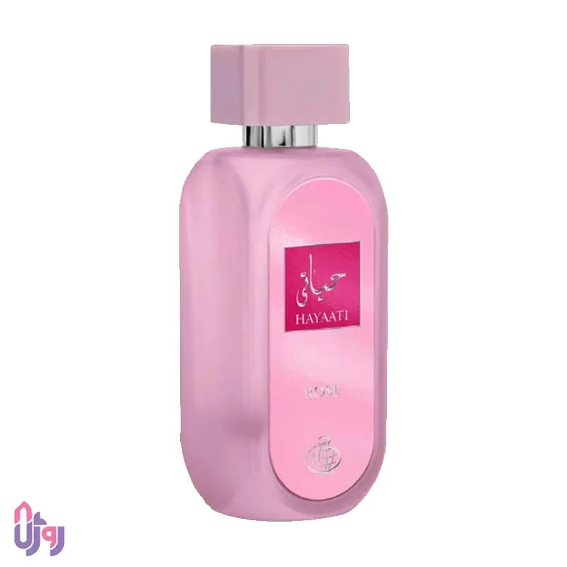 عطر ادوپرفیوم زنانه فراگرنس ورد Fragrance World مدل حیاتی رز Hayaati Rose حجم 100 میلیلیتر — تصویر ۳