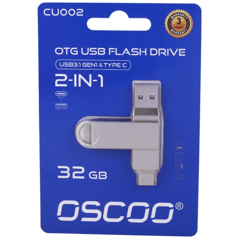 فلش 32 گیگ اوسکو Oscoo CU002 OTG Type-C USB3.1 — تصویر ۲