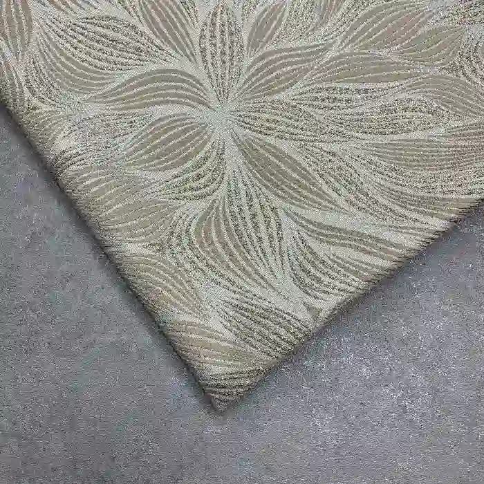 پارچه ژاکارد ترک طرح راه راه رنگ کرم طلایی