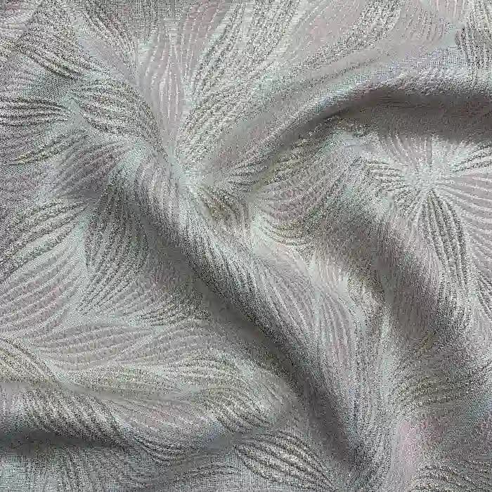 پارچه ژاکارد ترک طرح راه راه رنگ صورتی طلایی — تصویر ۳