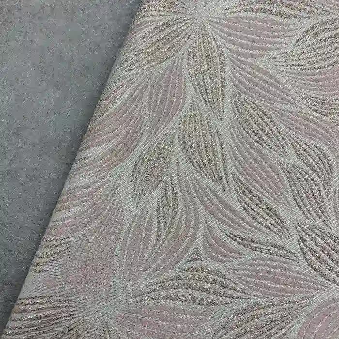 پارچه ژاکارد ترک طرح راه راه رنگ صورتی طلایی — تصویر ۴