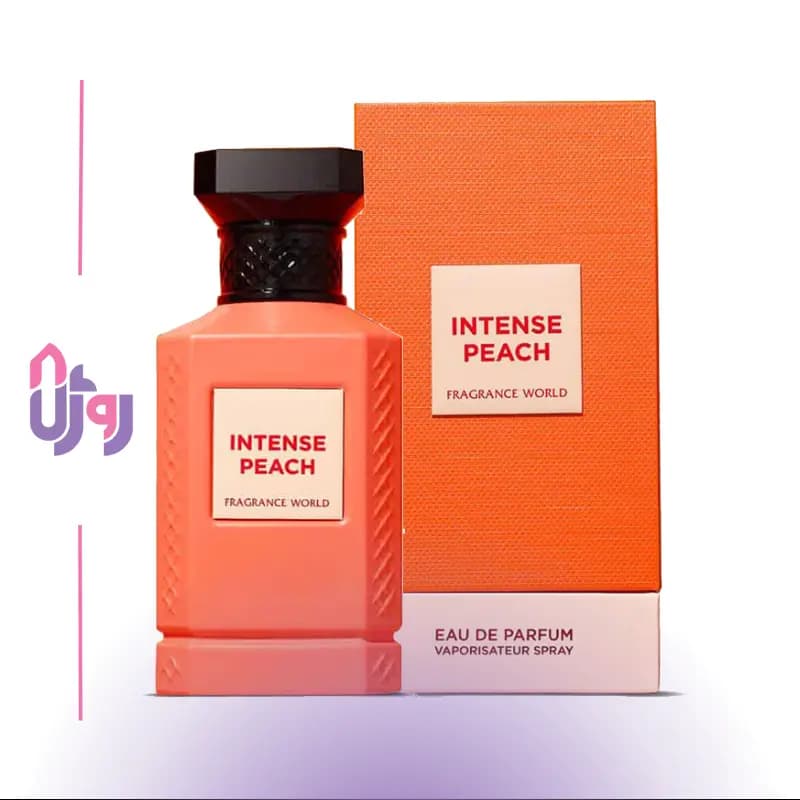 عطر ادوپرفیوم فراگرنس ورد Fragrance World مدل اینتنس پیچ Intense Peach حجم 80 میلی‌لیتر