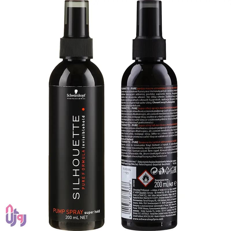 اسپری حالت دهنده مو شوارتسکف پروفشنال Schwarzkopf Professional مدل اسپری پمپی سیلوئت فوق‌قوی Silhouette Pump Spray Super Hold حجم 200ml — تصویر ۳