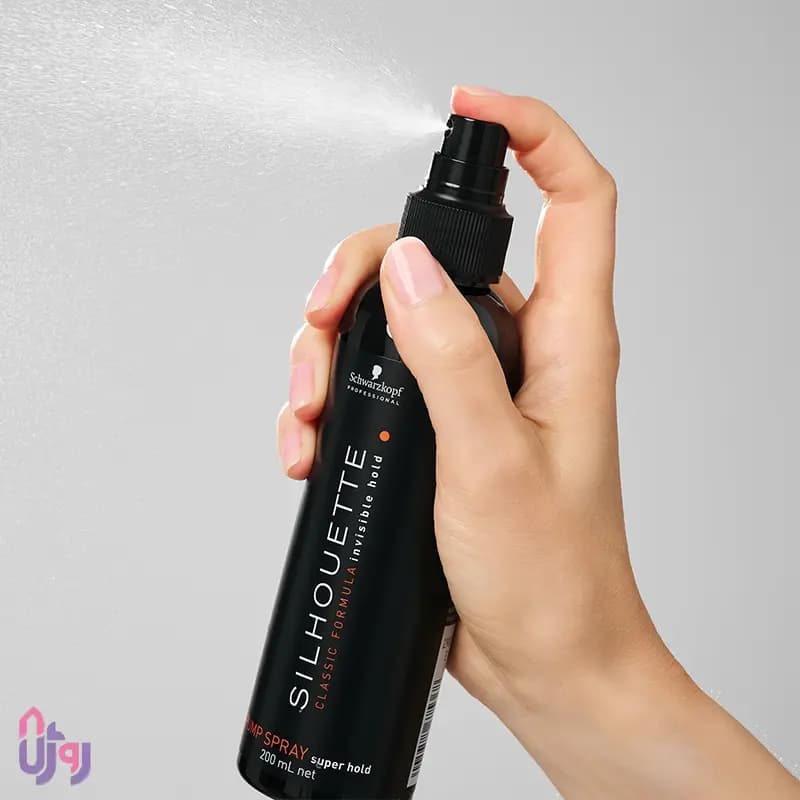 اسپری حالت دهنده مو شوارتسکف پروفشنال Schwarzkopf Professional مدل اسپری پمپی سیلوئت فوق‌قوی Silhouette Pump Spray Super Hold حجم 200ml — تصویر ۶