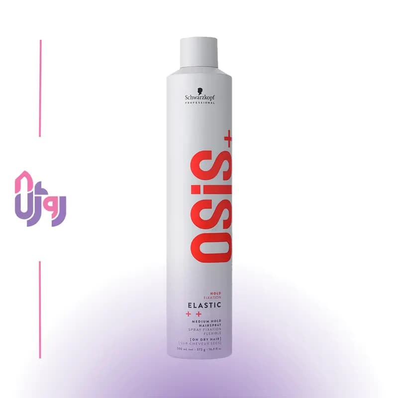 اسپری مو شوارتسکف پروفشنال Schwarzkopf Professional مدل فیکس متوسط مو OSiS+ Elastic Medium Hold Hairspray حجم 500 میلی‌لیتر