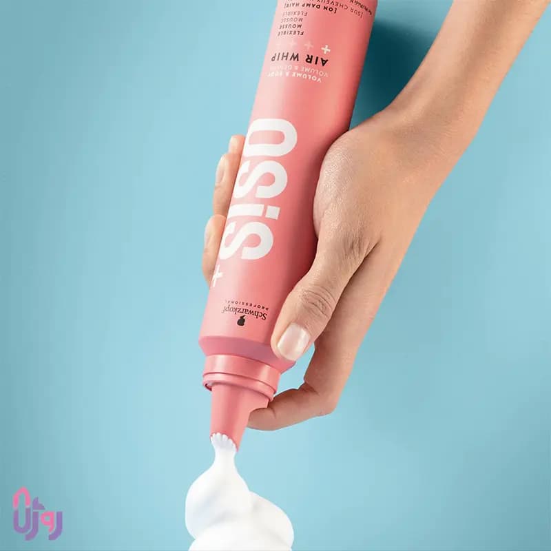 حالت‌دهنده مو شوارتسکف پروفشنال Schwarzkopf Professional مدل موس حجم‌دهنده مو اوسیس OSiS+ Air Whip Flexible Mousse حجم 200 میلی‌لیتر — تصویر ۳