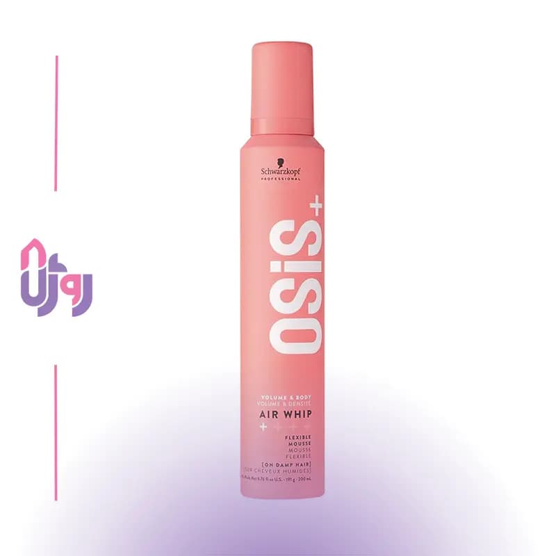 حالتدهنده مو شوارتسکف پروفشنال Schwarzkopf Professional مدل موس حجمدهنده مو اوسیس OSiS+ Air Whip Flexible Mousse حجم 200 میلیلیتر