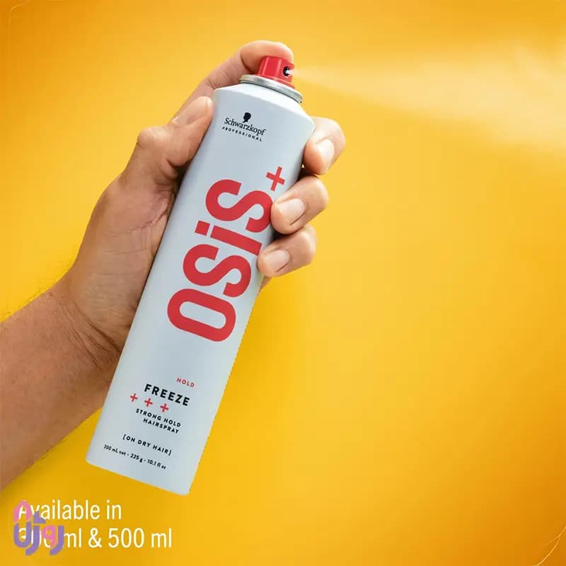 اسپری فیکس قوی مو شوارتسکف پروفشنال Schwarzkopf Professional مدل تافت مو اوسیس فریز OSiS+ Freeze Strong Hold Hairspray حجم 300 میلی‌لیتر — تصویر ۸