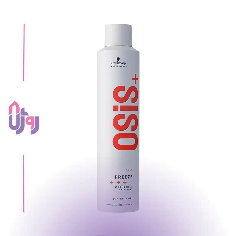 اسپری فیکس قوی مو شوارتسکف پروفشنال Schwarzkopf Professional مدل تافت مو اوسیس فریز OSiS+ Freeze Strong Hold Hairspray حجم 300 میلی‌لیتر