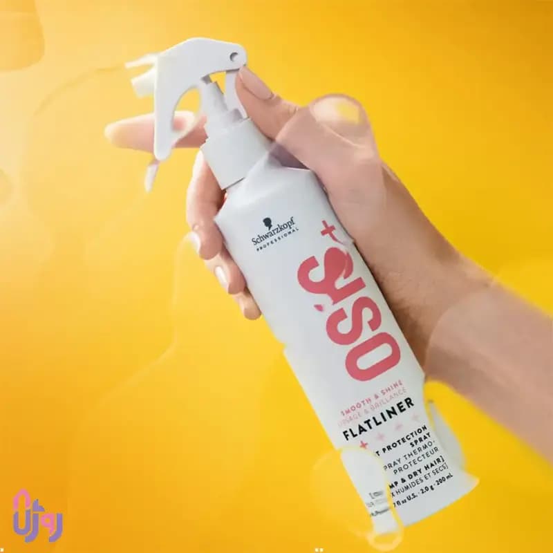 اسپری محافظ حرارتی مو شوارتسکف Schwarzkopf Professional مدل کنترل وز اوسیس OSiS+ Flatliner حجم 200 میلی‌لیتر — تصویر ۴