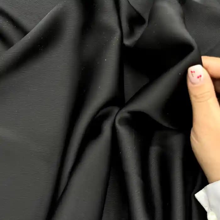 پارچه ساتن زارا رنگ مشکی
