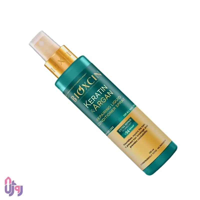 اسپری دوفازمو بیوکسین Bioxcin مدل کراتین و آرگان Keratin & Argan Nourishing Liquid Hair Conditioner حجم 150 میلی‌لیتر — تصویر ۲