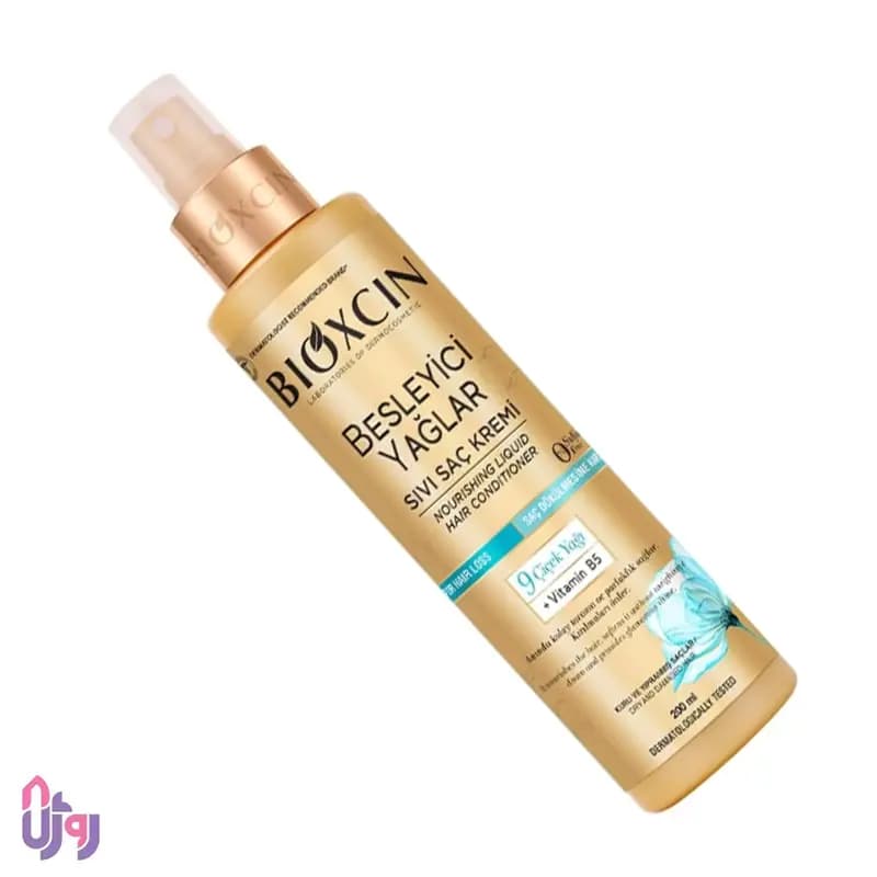 اسپری دوفاز و نرم‌کننده مو مایع بیوکسین Bioxcin مدل نه گیاه طلایی Nourishing Liquid Hair Conditioner حجم 200 میلی‌لیتر — تصویر ۲