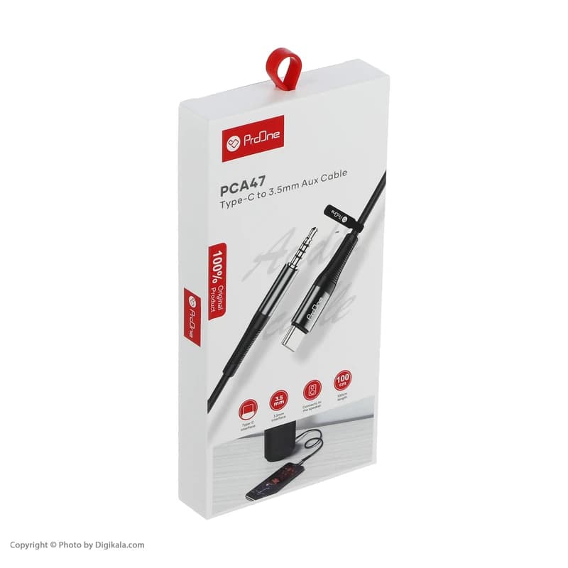 کابل تبدیل USB-C به AUX پرووان مدل ProOne PCA47 طول 1 متر