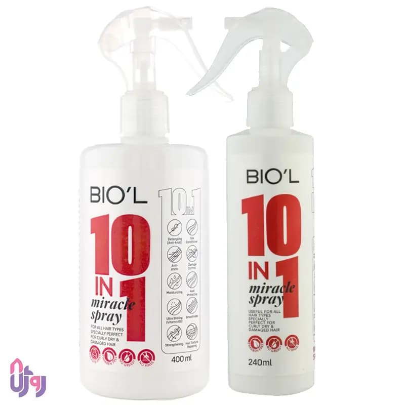 اسپری مو نرم کننده و گره بازکن بیول BIO’L مدل 10 کاره BIO’L 10 in 1 Miracle Spray حجم 400 میلی لیتر — تصویر ۸