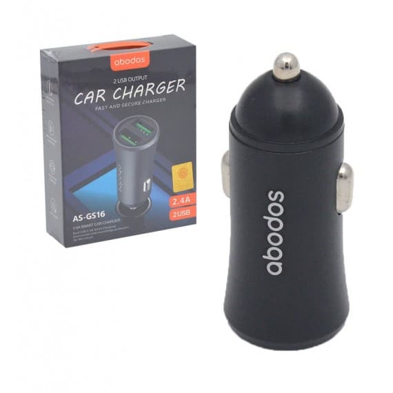 شارژر فندکی 2 پورت آبودوس مدل AS-GS16