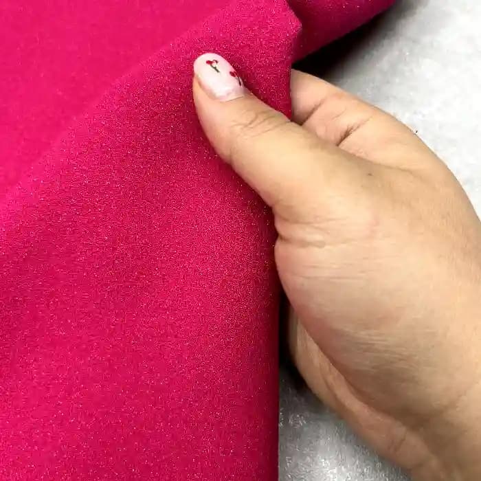 کرپ لمه گرم بالا رنگ سرخابی — تصویر ۲