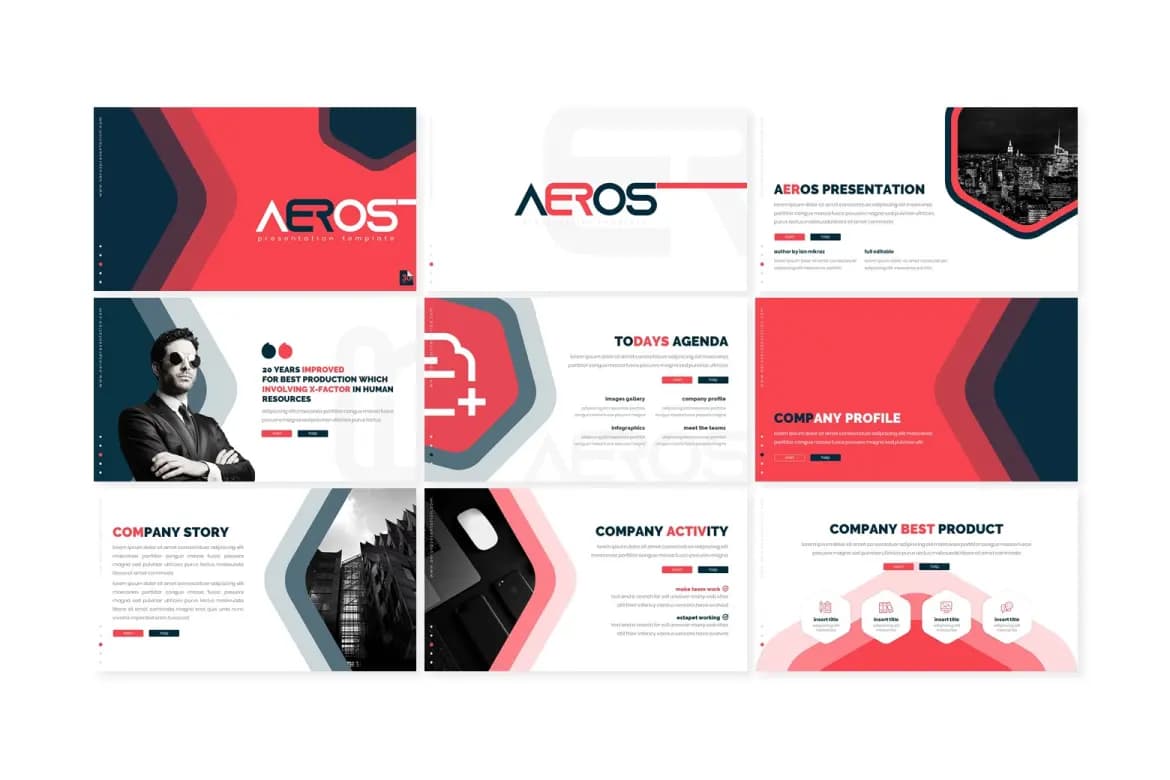 قالب آماده پاورپوینت | قالب پاورپوینت Aeros Power