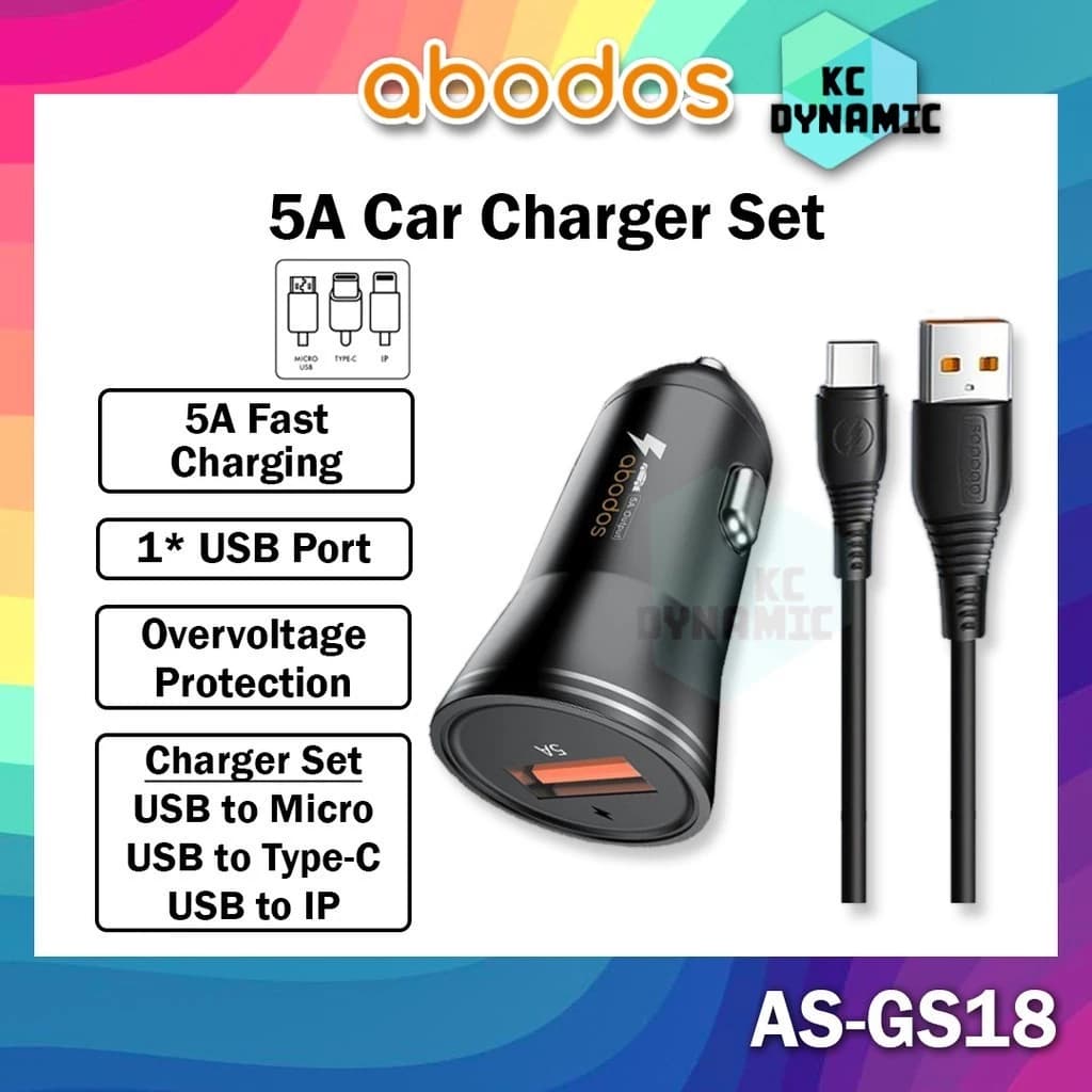 شارژر فندکی آبادوس مدل AS-GS18 به همراه کابل — تصویر ۳
