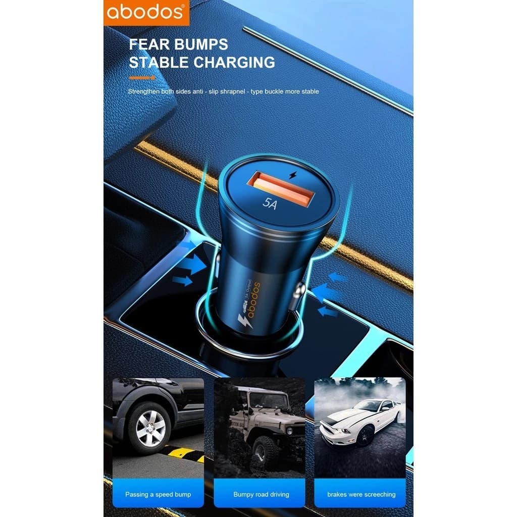 شارژر فندکی آبادوس مدل AS-GS18 به همراه کابل — تصویر ۲