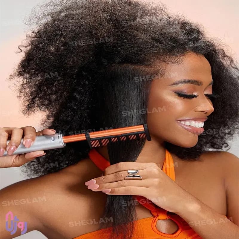شانه حرارتی صاف کننده مو شیگلم SHEGLAM مدل ضد سوختگی Anti-Burn Hot Comb — تصویر ۴