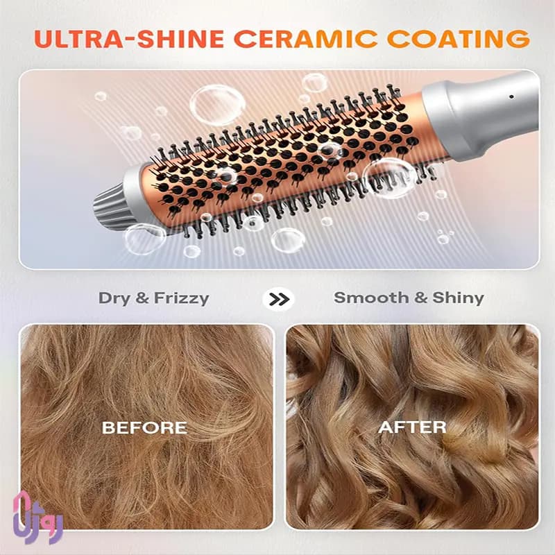 برس حرارتی حالت‌دهنده مو شیگلم هیر SHEGLAM مدل It-Curl Thermal Blowout Brush سایز 38 میلی‌متر — تصویر ۷