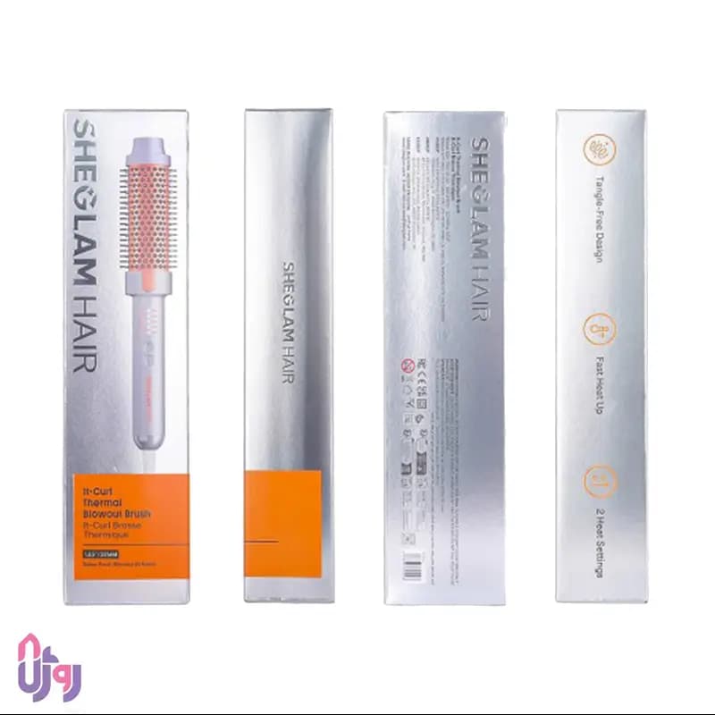 برس حرارتی حالت‌دهنده مو شیگلم هیر SHEGLAM مدل It-Curl Thermal Blowout Brush سایز 32 میلی‌متر — تصویر ۴