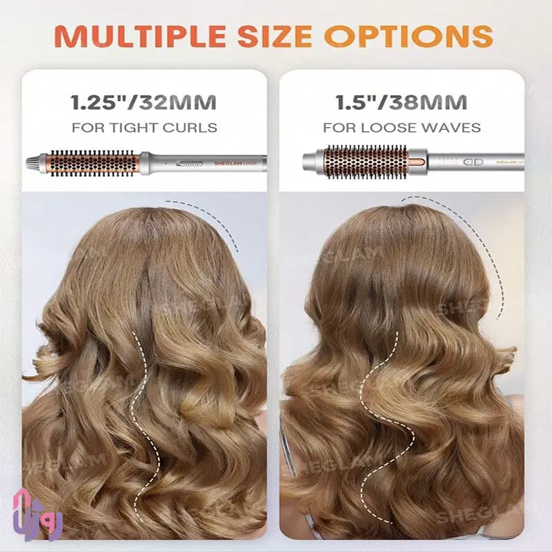 برس حرارتی حالت‌دهنده مو شیگلم هیر SHEGLAM مدل It-Curl Thermal Blowout Brush سایز 32 میلی‌متر — تصویر ۶