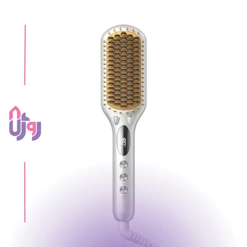 برس حرارتی صاف کننده مو شیگلم هیر SHEGLAM مدل Sleek Chic Triple Grip Straightening Brush