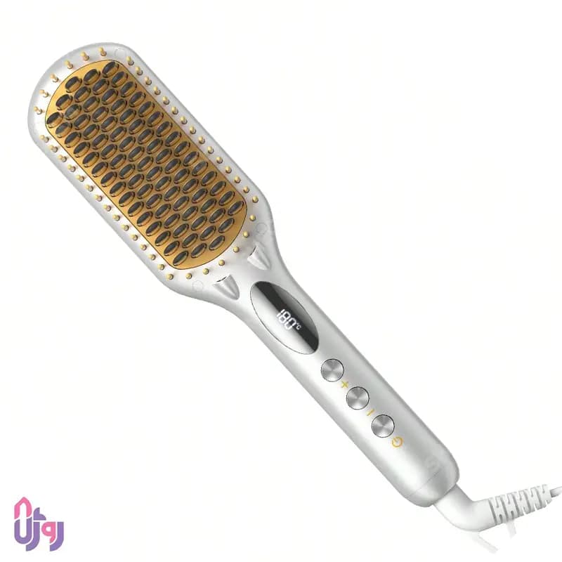 برس حرارتی صاف کننده مو شیگلم هیر SHEGLAM مدل Sleek Chic Triple Grip Straightening Brush — تصویر ۲